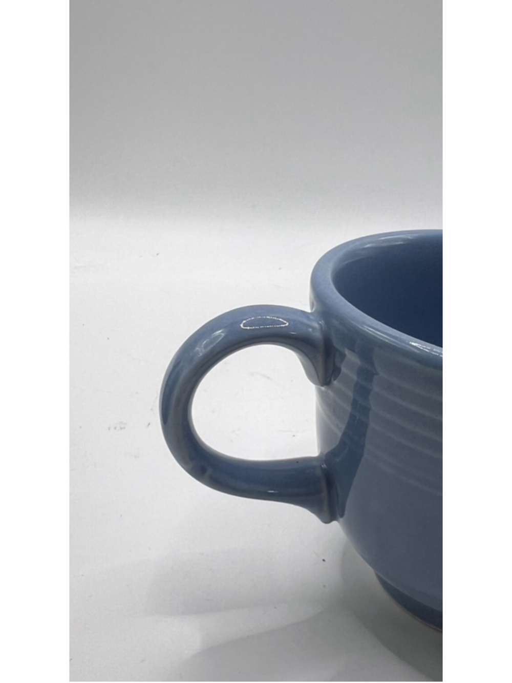 Fiestaware Coffee Mugs Cups Homer Laughlin Blue Green Cobalt Peacock ~ Set of 4 - Picture 8 of 10